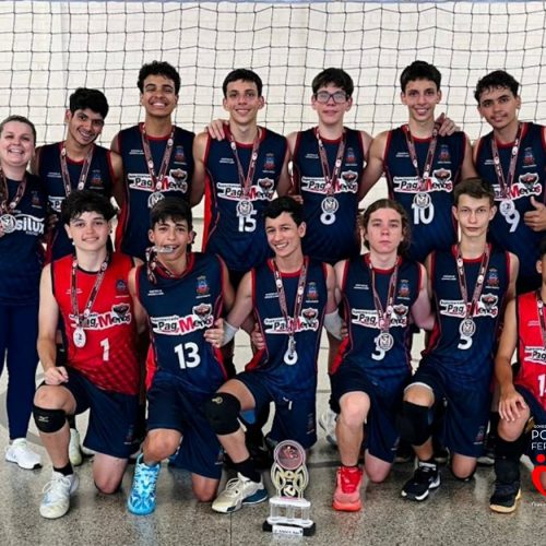 Time infantil masculino de voleibol encerra o ano como campeão da Série Prata da APV