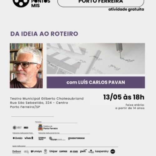 Oficina gratuita em Porto Ferreira ensina a transformar ideias em roteiros de cinema