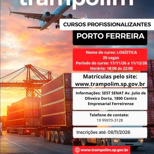 Porto Ferreira terá curso gratuito de logística com inscrições até 8 de novembro
