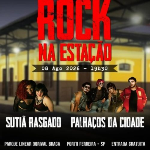 Rock na Estação agita Porto Ferreira com shows gratuitos no dia 8 de agosto
