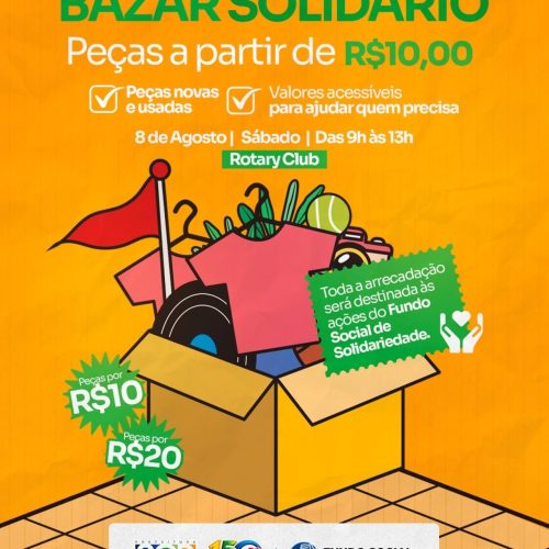 Fundo Social promove bazar solidário com peças a partir de R$ 10 em Santa Cruz das Palmeiras