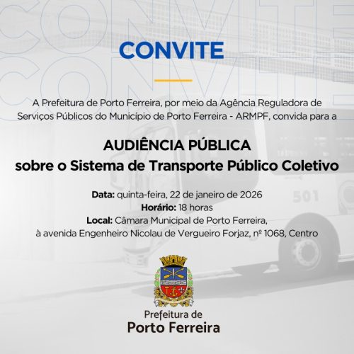Prefeitura remarca audiência pública sobre transporte coletivo em Porto Ferreira