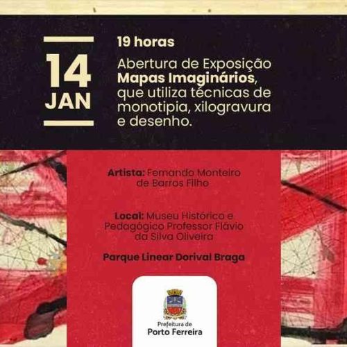 Museu Municipal de Porto Ferreira inaugura exposição “Mapas Imaginários” na próxima terça-feira (14)