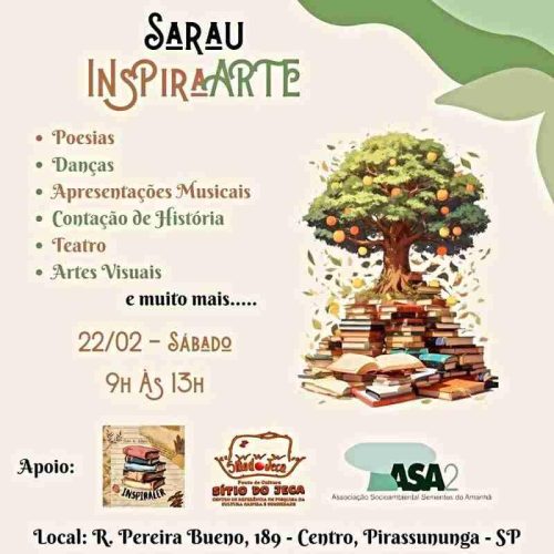 InsPiraLer comemora 1 ano com Sarau de rua em Pirassununga, no próximo sábado 22/02