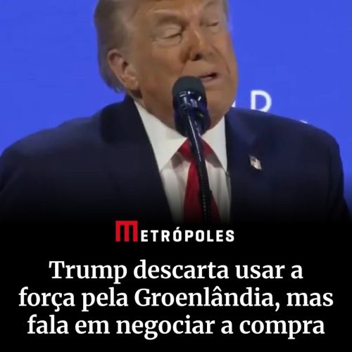 Trump descarta uso da força e cobra negociações para compra da Groenlândia em Davos
