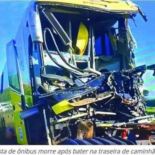 Santa Rita: motorista de ônibus morre após bater na traseira de um caminhão na Via Anhanguera