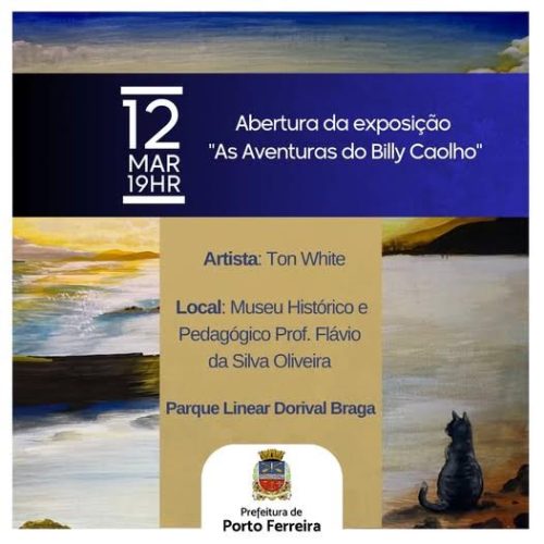 Exposição “As Aventuras de Billy Caolho” leva arte e música ao Museu de Porto Ferreira