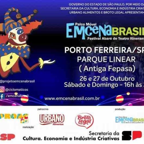 Porto Ferreira recebe neste sábado e domingo o “Palco Móvel Festival Abaré de Teatro Itinerante”