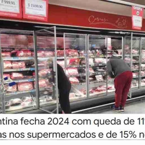 Consumo nos supermercados da Argentina caiu 9,8% em fevereiro e já soma 15 meses de retração