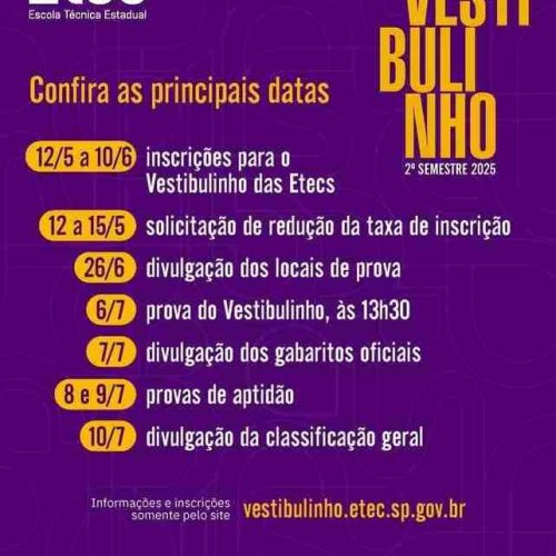 Etec Prof. Jadyr Salles abre inscrições para Curso Técnico Gratuito de Segurança do Trabalho