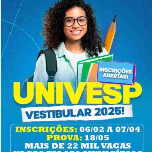 Quer fazer curso superior gratuito? Inscrições para o Vestibular Univesp 2025 vão até 07 de abril