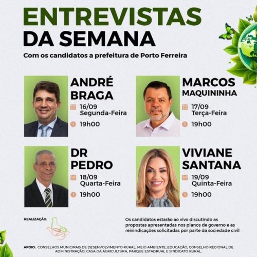 Instituto AviS promove série de entrevistas com candidatos a prefeito de Porto Ferreira