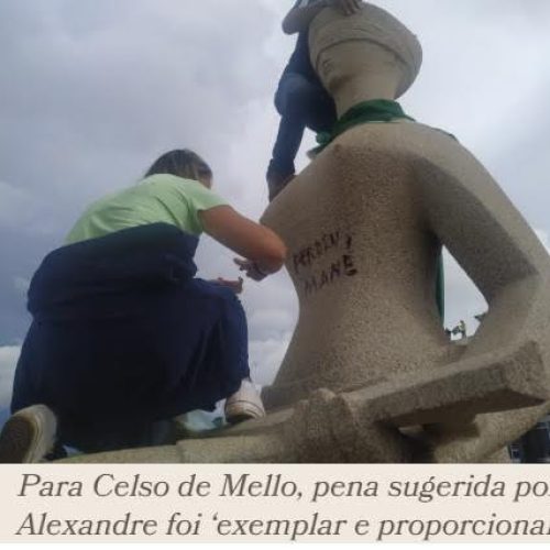 Pena a cabeleireira não é só por pichação, mas por série de outros crimes, diz juíz Celso de Mello