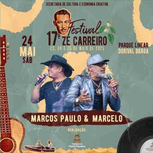 Marcos Paulo & Marcelo encerrará a noite deste sábado no 17º Festival Zé Carreiro de Porto Ferreira