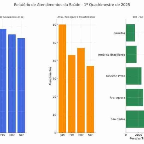 Saúde de Porto Ferreira divulga balanço de atendimentos e transportes no 1º quadrimestre