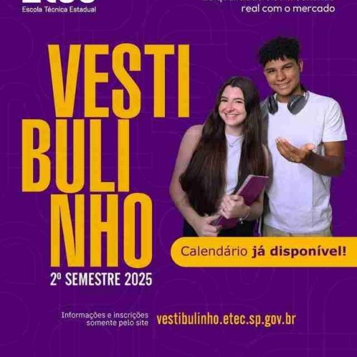 Qualificação gratuita: inscrições abertas para o Vestibulinho das Etecs do 2ª semestre