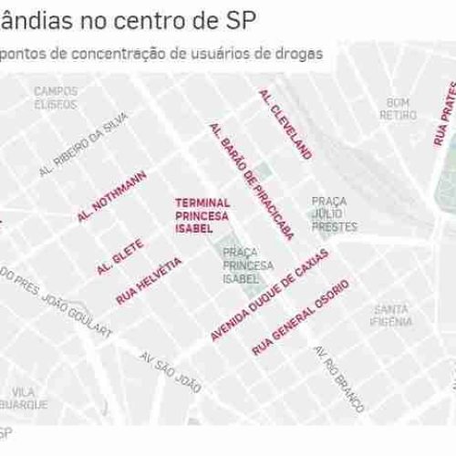 Inseguraça em SP: dispersão da Cracolândia espalha insegurança pelo Centro cidade São Paulo