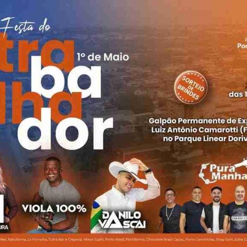 Cultura de Porto Ferreira anuncia atrações da Festa do Trabalhador desta quinta – 1º de maio