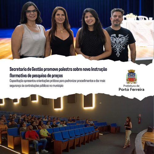 Servidores municipais participam de palestra sobre pesquisa de preços em Porto Ferreira