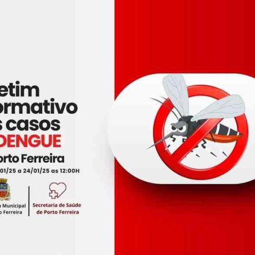 Porto Ferreira apresenta o balanço atualizado de notificações de Dengue até o dia 24 de janeiro