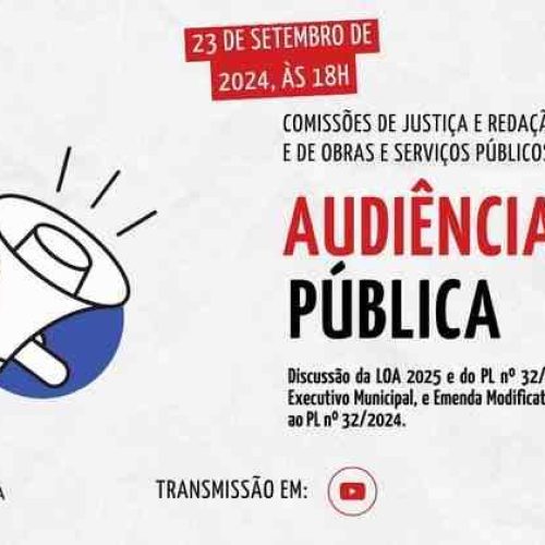 Audiência pública discutirá um PL e a LOA 2025 de Porto Ferreira na próxima segunda (23/09), às 18h