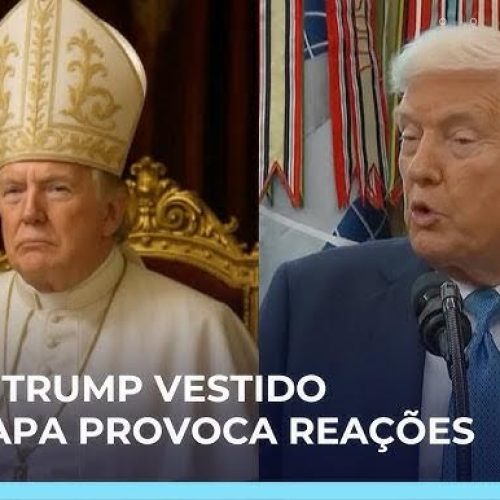 Donald Trump gera polêmica ao postar imagem de si mesmo como papa em rede social