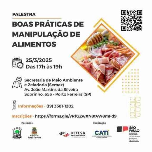 Porto Ferreira promove Palestra sobre Boas Práticas de Manipulação de Alimentos e Importância do Sim