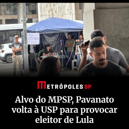 Vereador Lucas Pavanato monta tenda na USP para desafiar defensores do governo Lula