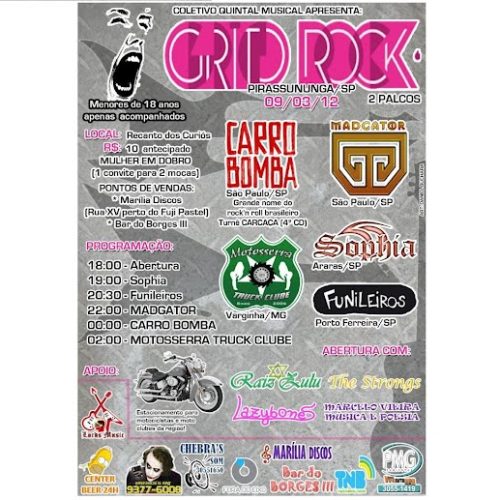 Grito Rock Pirassununga acontece na sexta-feira (09)