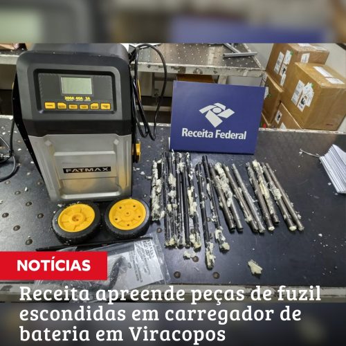 Receita Federal apreende peças de fuzis escondidas em remessa internacional em Viracopos