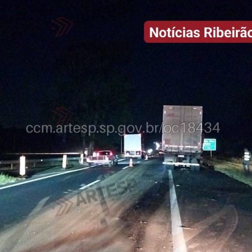 Colisão entre carretas deixa um morto na Rodovia Anhanguera na altura do km 247