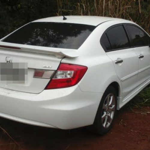 PM de Porto Ferreira localiza Honda Civic roubado em canavial na estrada do Brejão