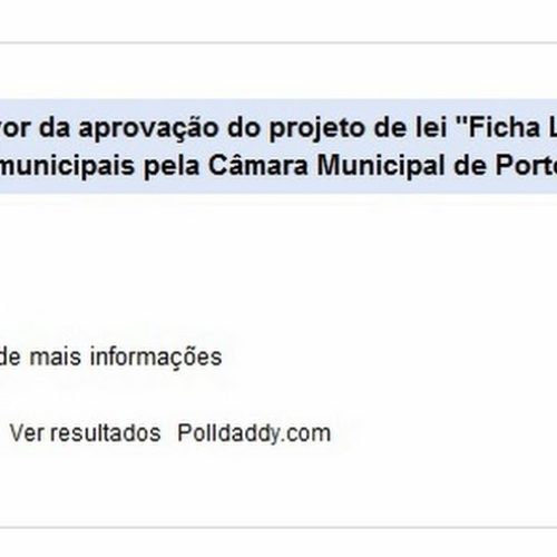 Encerrada a enquete sobre a aprovação do Ficha Limpa em Porto Ferreira