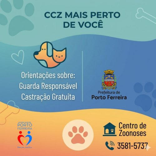 CCZ leva orientação sobre castração ao Parque Linear nesta sexta-feira em Porto Ferreira