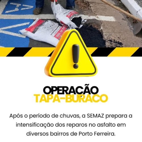 Prefeitura de Porto Ferreira começa a “Operação Tapa-Buracos”