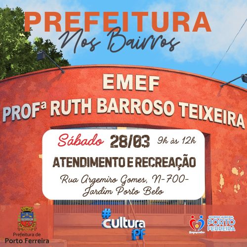 Prefeitura nos bairros atende moradores do Jardim Porto Bello neste sábado em Porto Ferreira