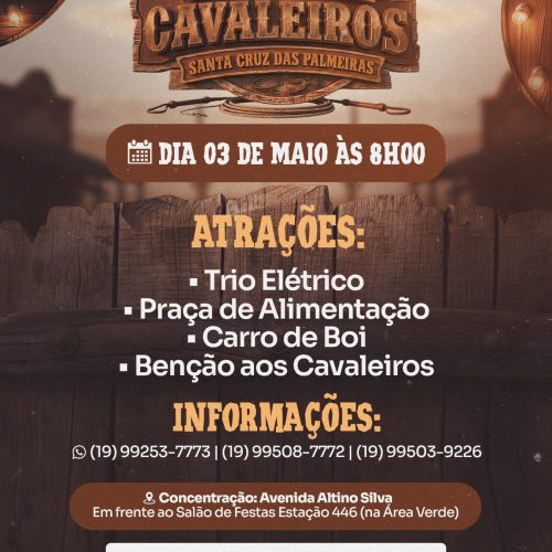 4º encontro de cavaleiros promete reunir tradição e cultura em Santa Cruz das Palmeiras