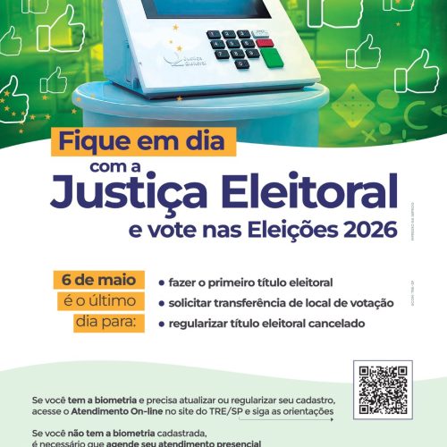 Prazo para regularizar título de eleitor termina em 6 de maio para eleições de 2026