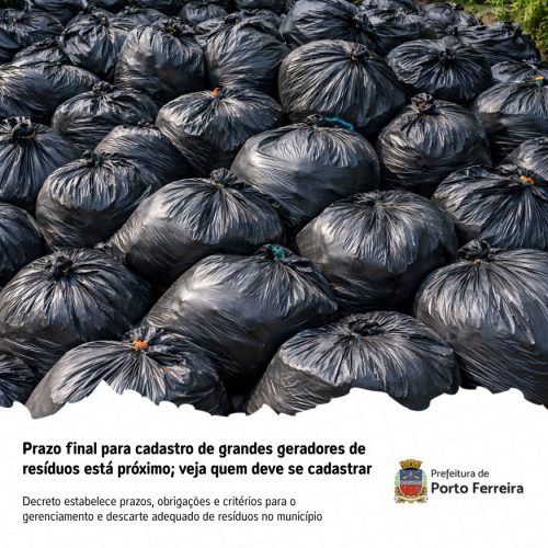 Prefeitura regulamenta cadastro de grandes geradores de resíduos em Porto Ferreira