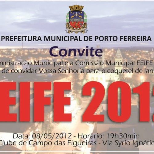 Feife 2012 – Coquetel de lançamento ocorre hoje no Clube de Campo