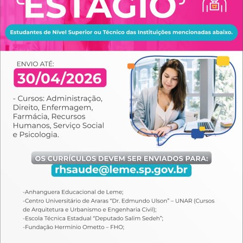 Prefeitura de Leme abre processo seletivo para estagiários de nível técnico e superior