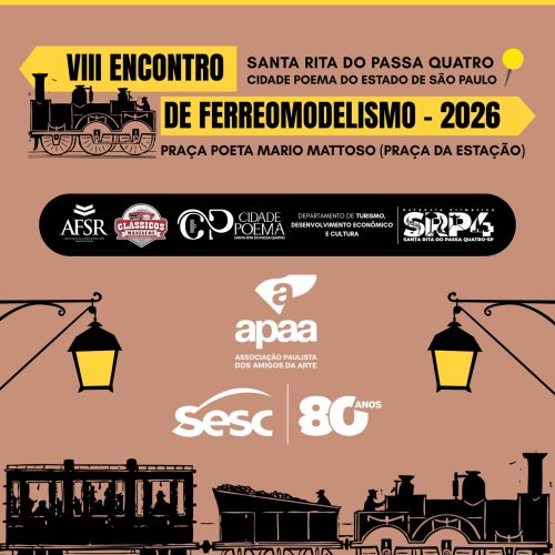 Encontro de Ferreomodelismo agita Santa Rita do Passa Quatro com programação para toda a família