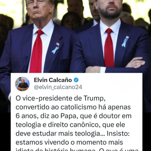Vice-presidente dos EUA J.D. Vance questiona o posicianamento teológico do Papa Leão