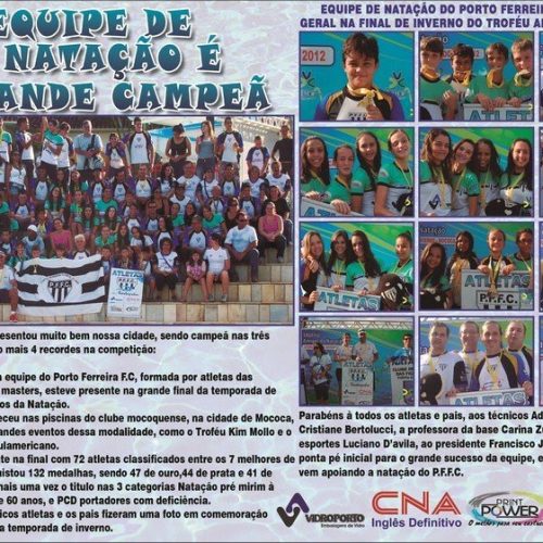 Equipe de Natação do PFFC é a grande Campeã no “Torneio Amigos da Natação”