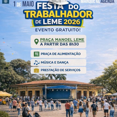 Festa do Trabalhador 2026 movimenta Leme com serviços e atrações culturais