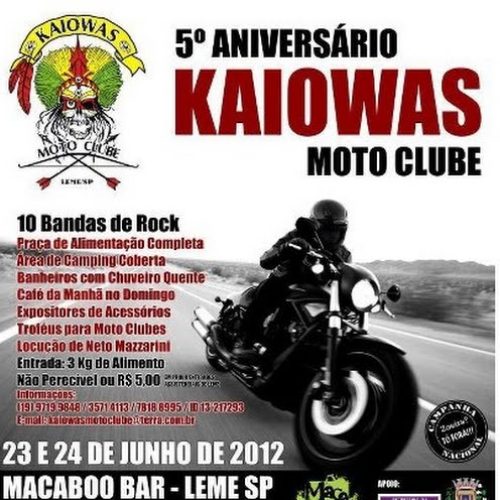 Leme-mais de cinco mil pessoas prestigiaram 5º aniversário do Kaiowas Moto Clube