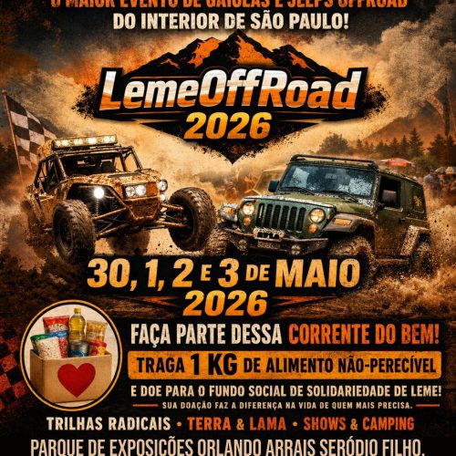 Leme OffRoad 2026 reúne aventura, shows e ação solidária no interior paulista