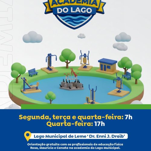 Academia do Lago oferece atividades gratuitas e orientadas em Leme
