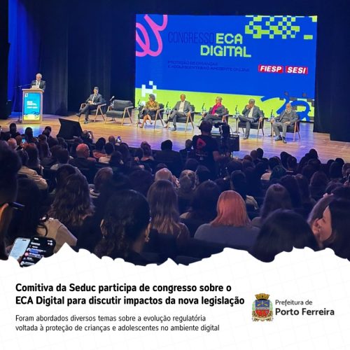 Educação de Porto Ferreira participa de congresso sobre proteção digital de crianças e adolescentes