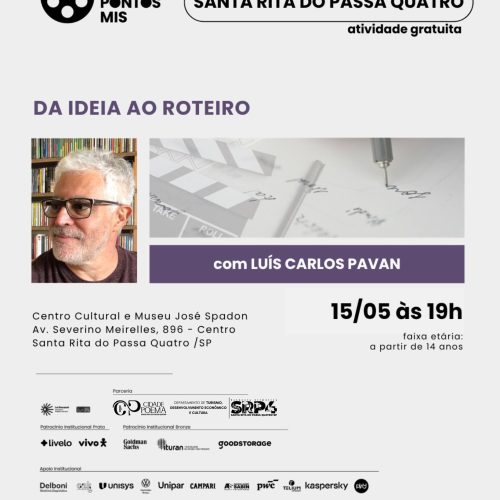 Oficina gratuita ensina como transformar ideias em roteiros em Santa Rita do Passa Quatro